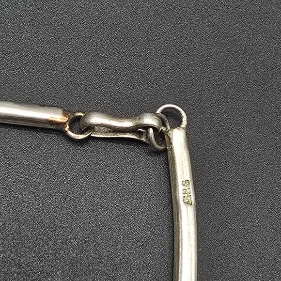 Alapaca Mexico Abalone Shell Inlay Necklace Collar Tear Drop Pendant - Picture 5 of 10